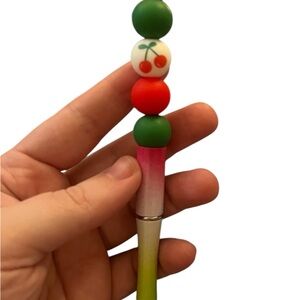 Cherry Beaded Pen